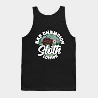 Funny Sloth Nap Champion Sloth Edition Tank Top